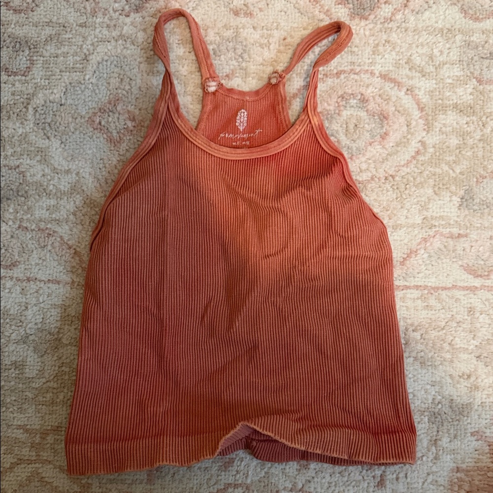 FP Movement by Free People Coral Ribbed Tank